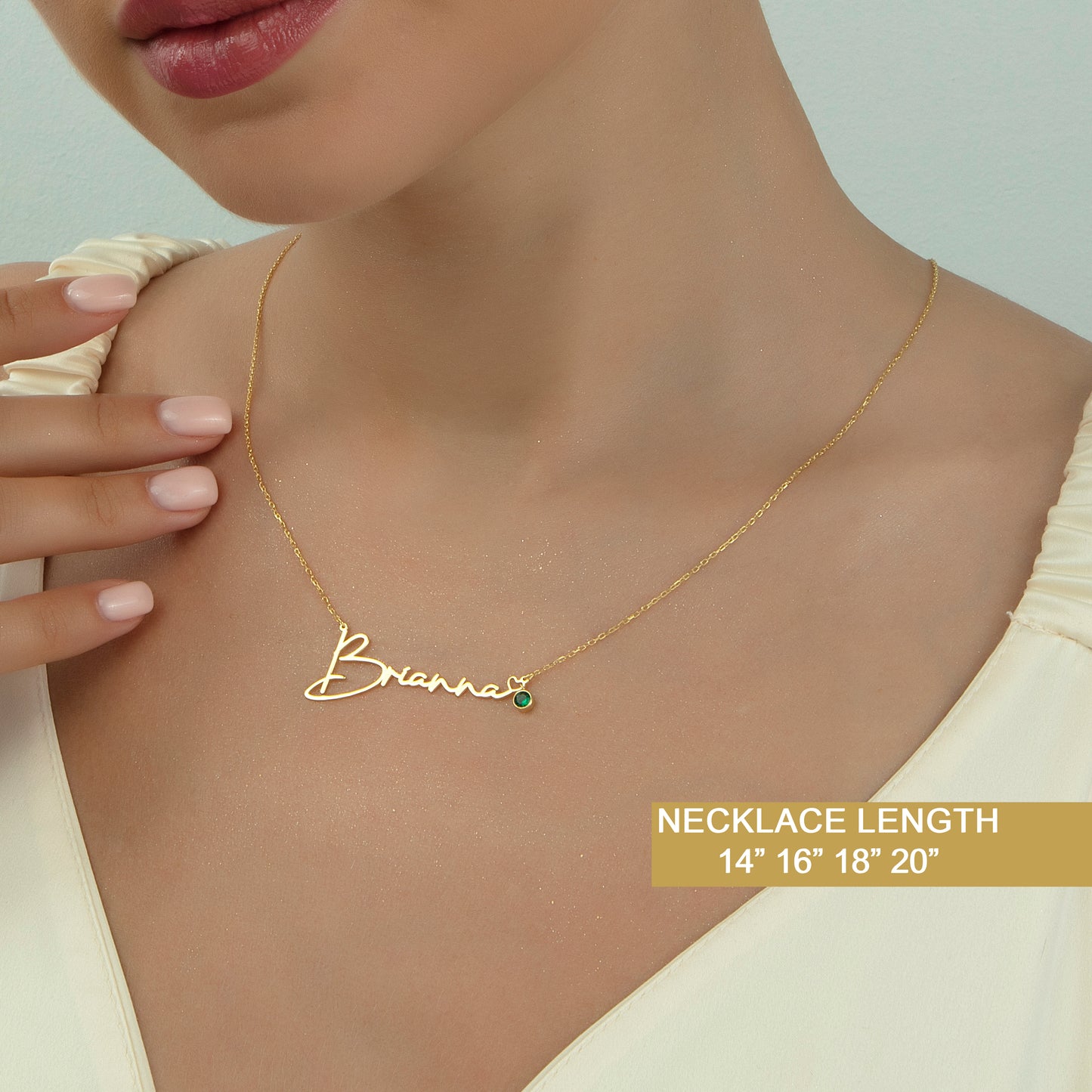 14K Solid Gold Name Necklace with Birthstone • Personalized Name Necklace • Custom Name Necklace • Personalized Gift • Mothers Day Gift