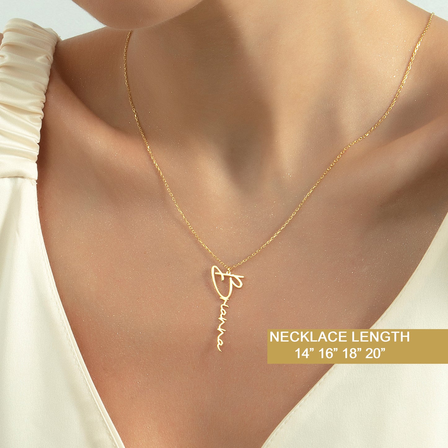 14K Solid Gold Vertical Name Necklace, Custom Vertical Name Necklace, Dainty Name Necklace, Name Necklace Sterling Silver, Valentines Day