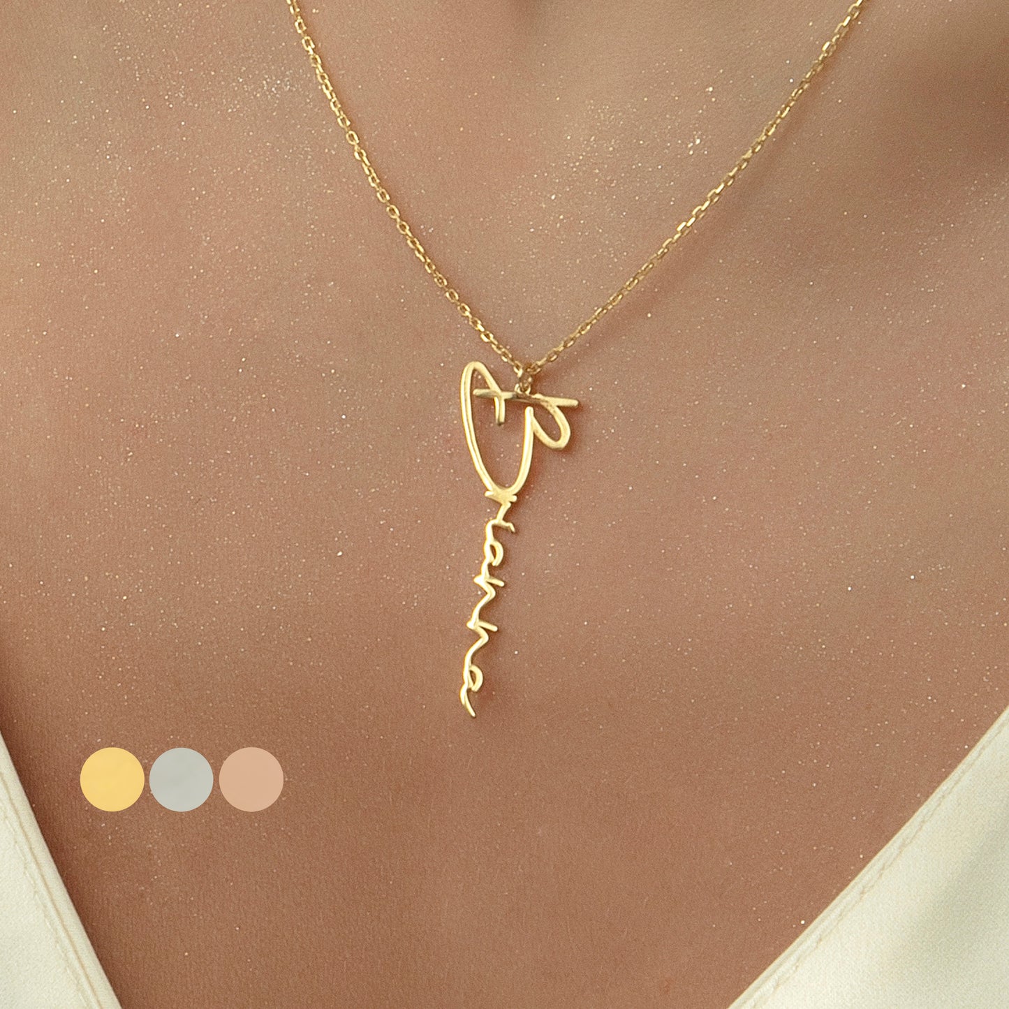 14K Solid Gold Vertical Name Necklace, Custom Vertical Name Necklace, Dainty Name Necklace, Name Necklace Sterling Silver, Valentines Day