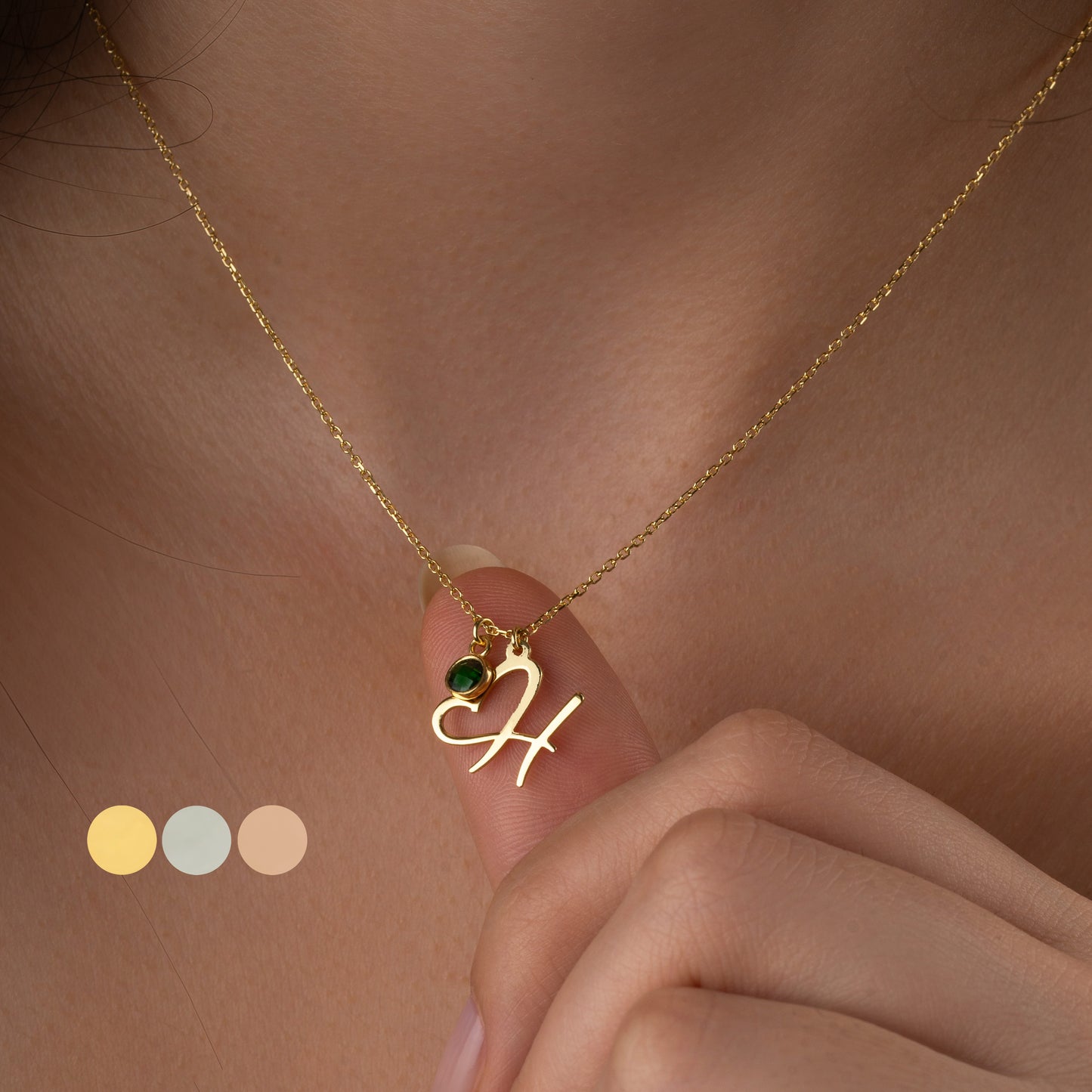 14K Gold Initial Necklace • Personalized Necklace • Custom Initial Necklace • Birthday Gift for Her • Minimalist Necklace • Mothers Day Gift